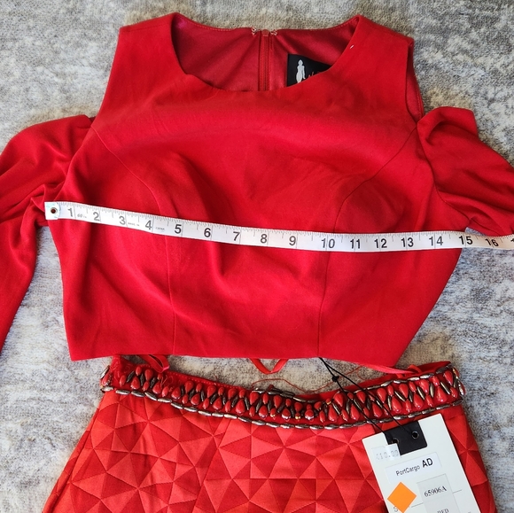 Mac Duggal Red Two Piece Mermaid Gown Size 2 NWT - Picture 6 of 12